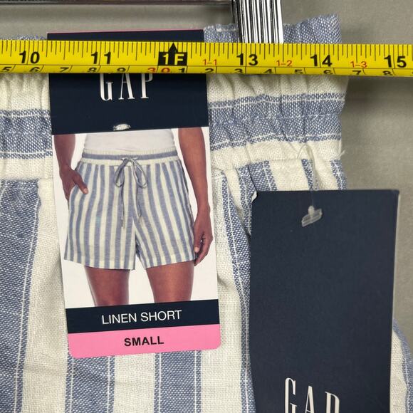 Gap NWT Linen Shorts Size Small Lightweight Striped - Picture 3 of 7